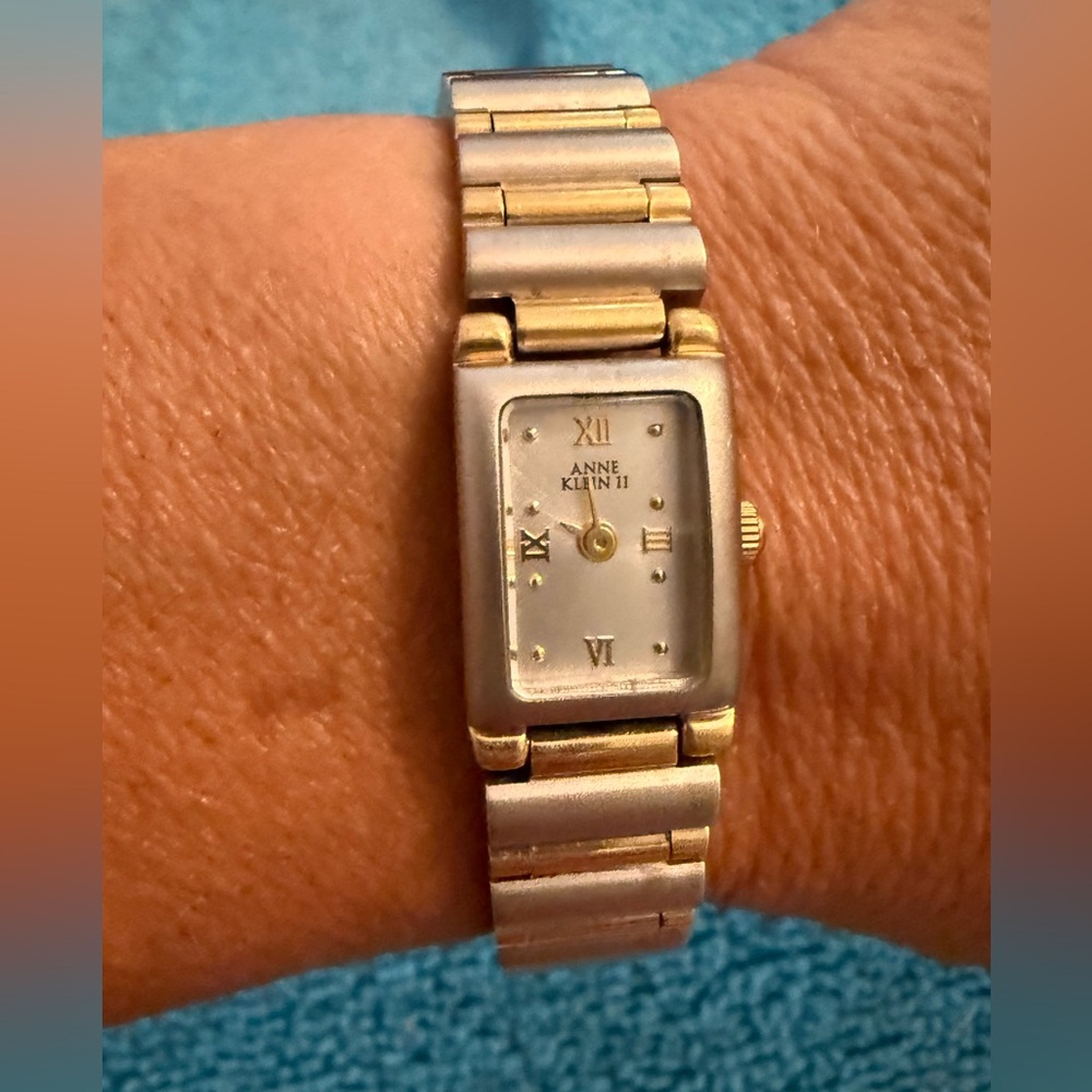 Vintage Anne Klein II Women's Fashion Two-Tone Bracelet Watch